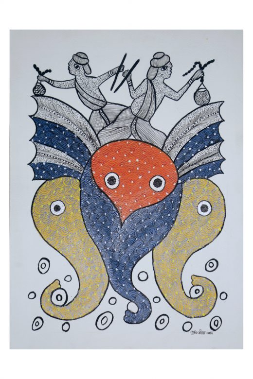 Handmade Multicolor Gond Paper Painting