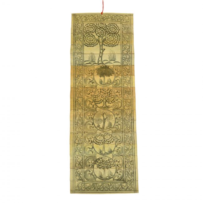 Palm Leaf Engraved Pattachitra Depicting Classic Tree of Life Painting