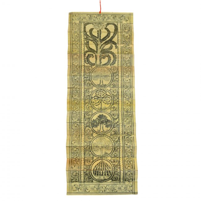 Palm Leaf Engraved Pattachitra Showing Tree Of Life Painting