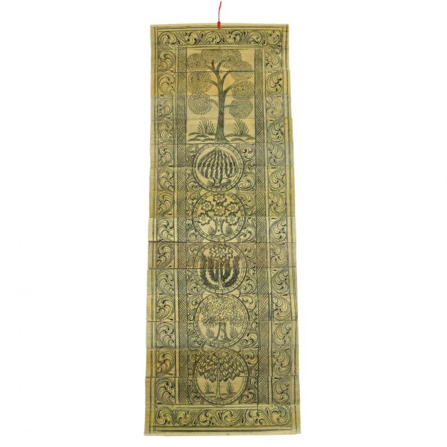 Palm Leaf Engraved Pattachitra Showing Tree Of Life Painting