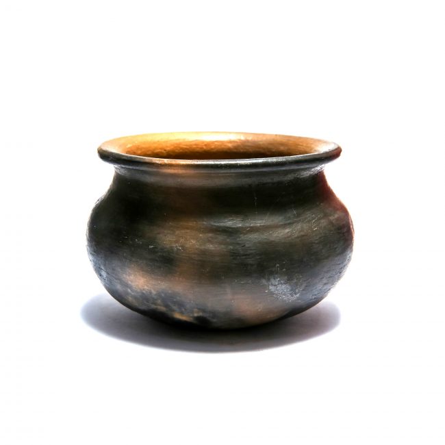Handcrafted Brown Medium Fat Open Jar