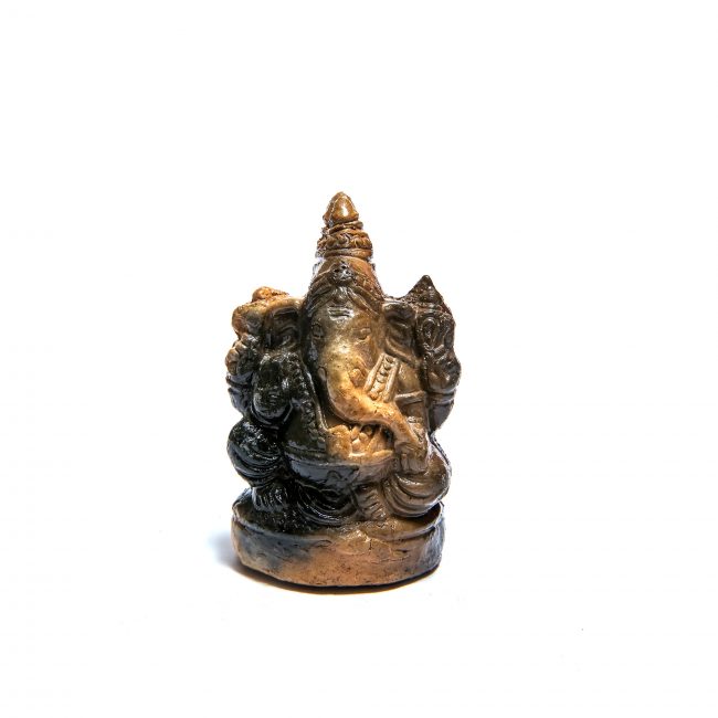 Handcrafted Brown Ganesha Small Statue
