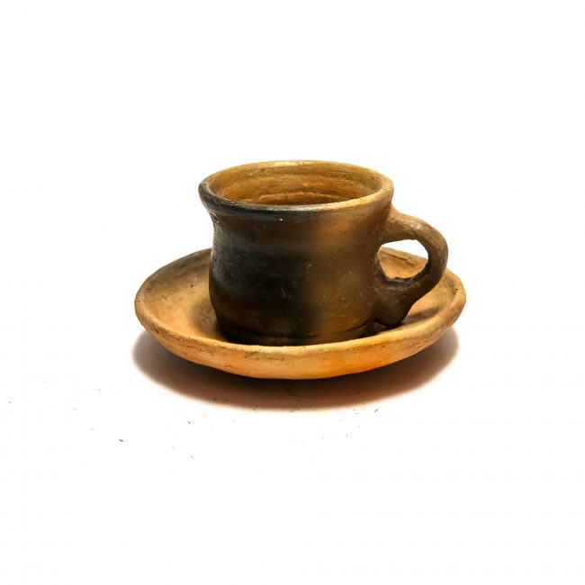 Handcrafted Brown Cup And Saser Medium