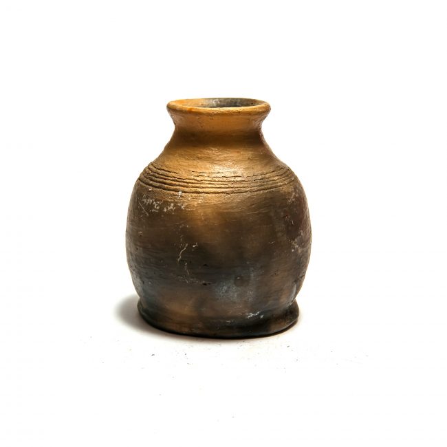 Handcrafted Brown Flower Vash Ovel Medium