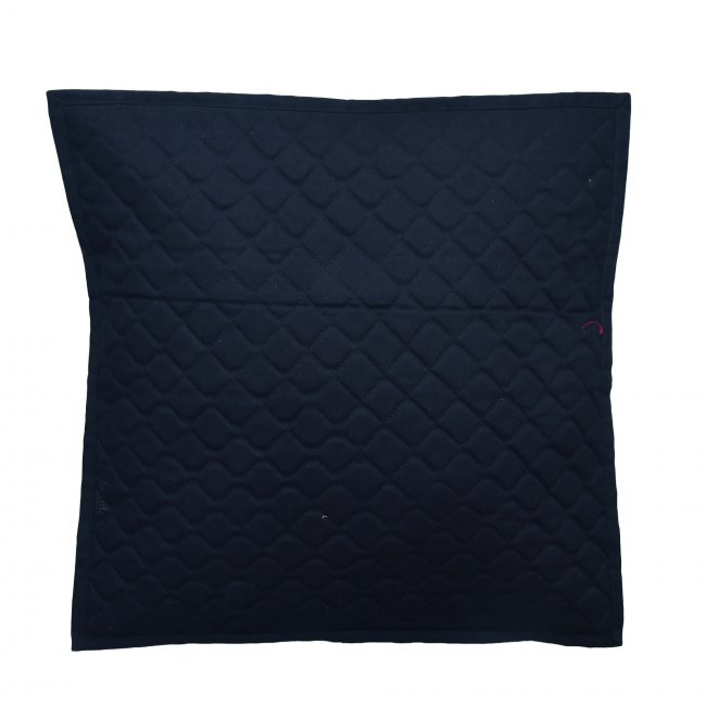 Handcrafted Cotton and Sponge Black Cushion Cover