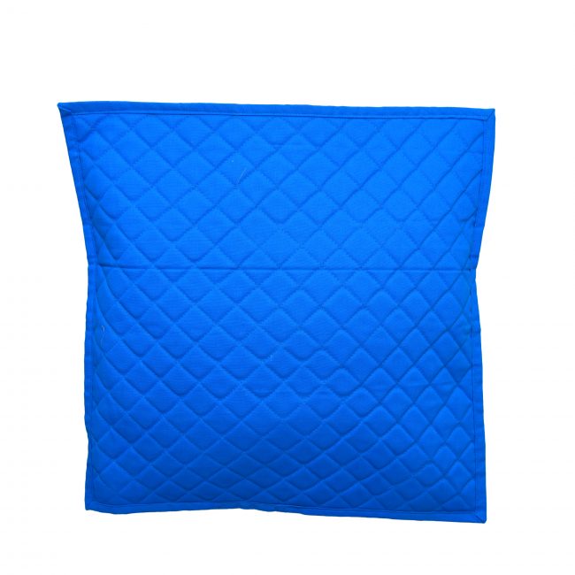 Handcrafted Cotton and Sponge Blue Cushion Cover