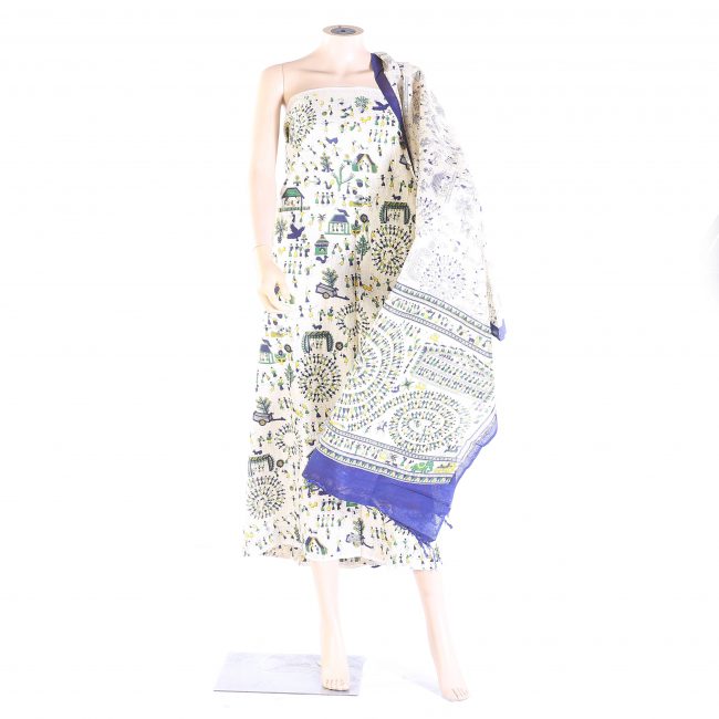 Handwoven Multicolor Khadi 2 Piece Suit