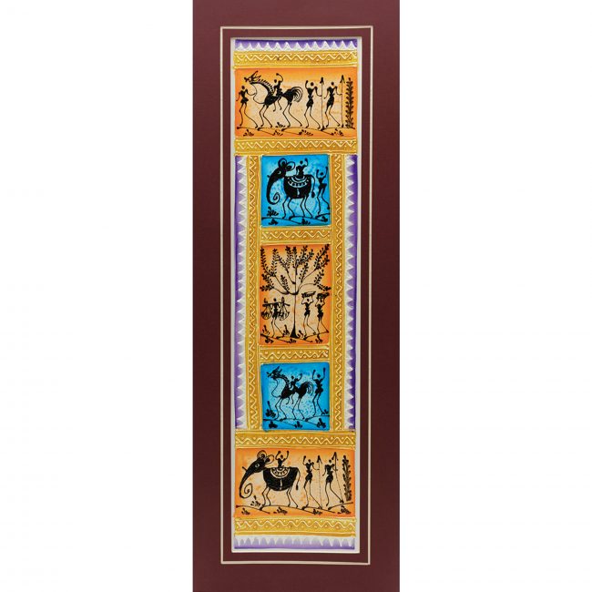 Handmade Multicolor Embosis Painting Mount