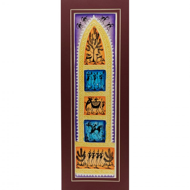 Handmade Multicolor Embosis Painting Mount