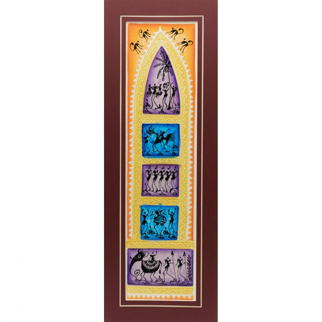 Handmade Multicolor Embosis Painting Mount