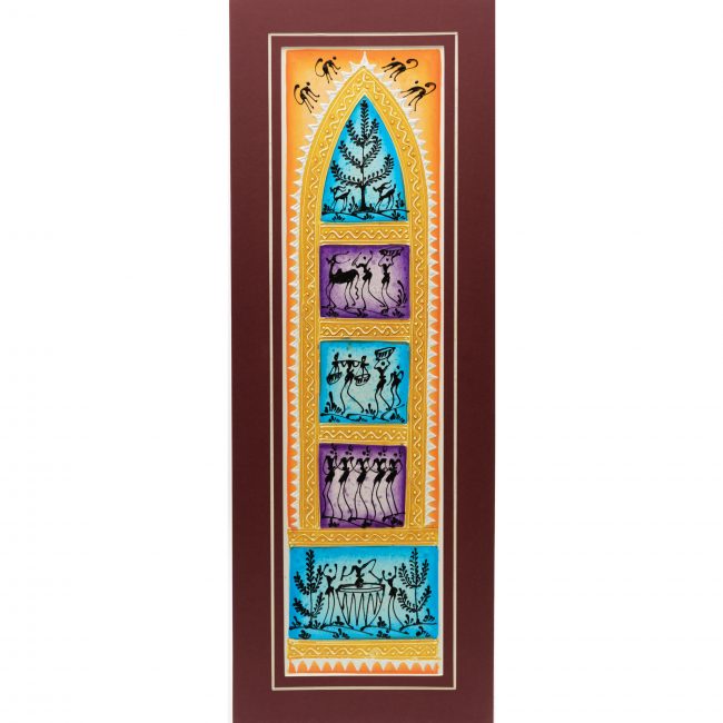 Handmade Multicolor Embosis Painting Mount