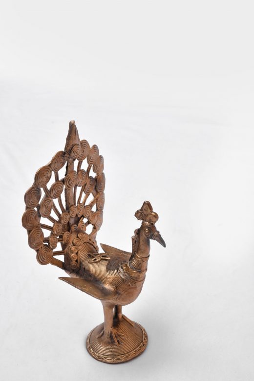 Handcrafted Metal Peacock