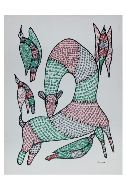 Handmade Gond Paper Multicolor Painting