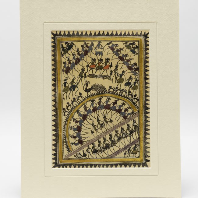 Handmade Muticolor Saura Painting Mount