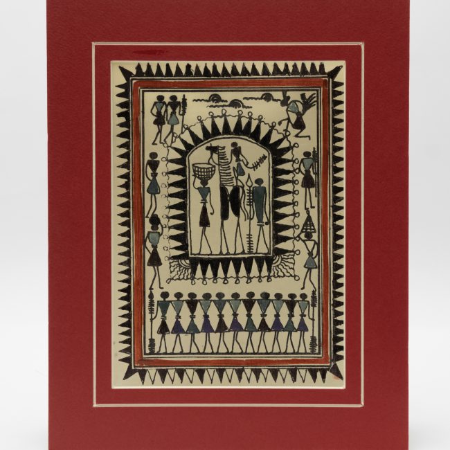Handmade Muticolor Saura Painting Mount