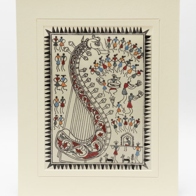 Handmade Muticolor Saura Painting Mount