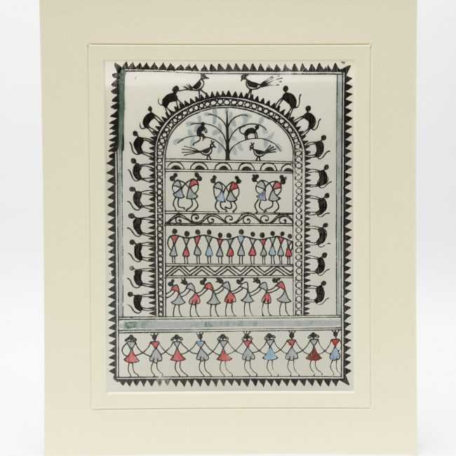 Handmade Muticolor Saura Painting Mount