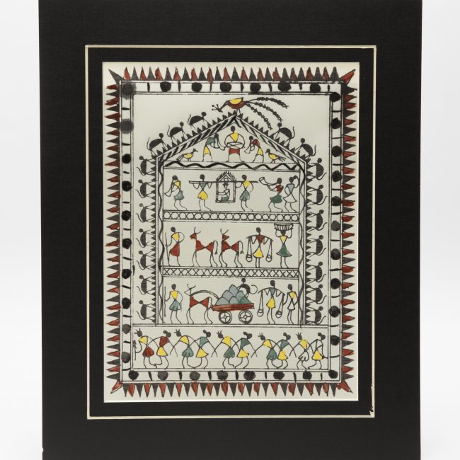 Handmade Muticolor Saura Painting Mount