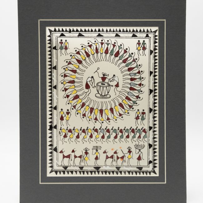 Handmade Muticolor Saura Painting Mount