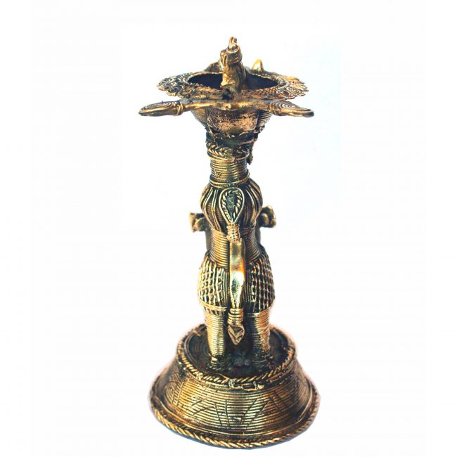 Handcrafted Metal Elephant Lamp