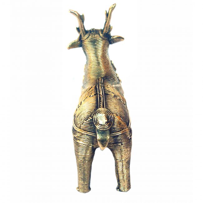 Handcrafted Metal Standing Deer Small