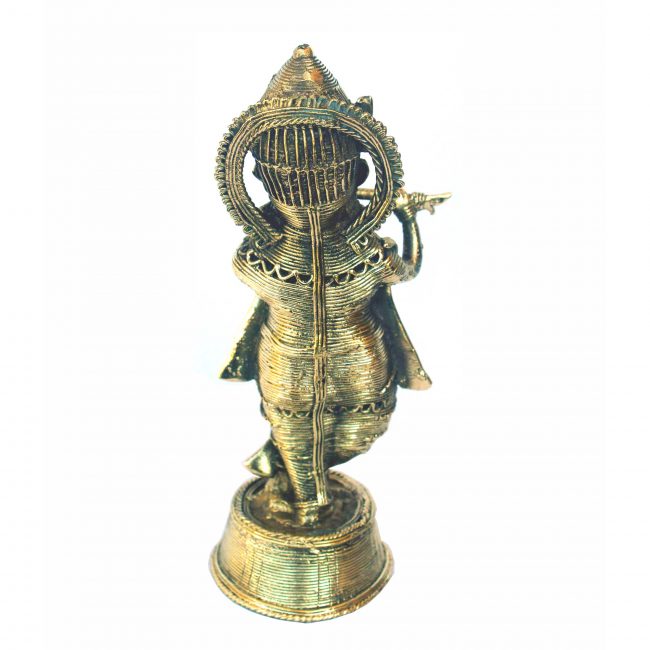 Handcrafted Metal Standing Krishna
