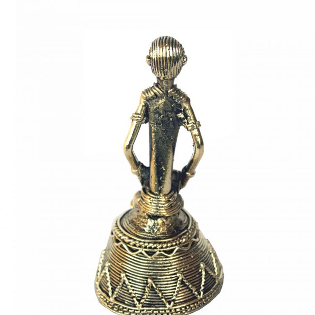 Handcrafted Metal Sitting On Vase Musician Dhola
