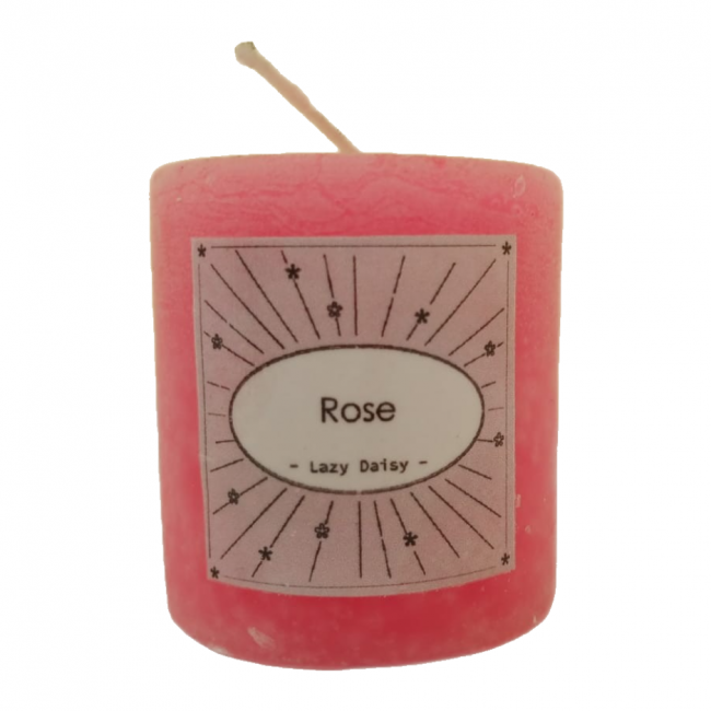 Aromatic Rose Fragrance Wax Candle (100 grams) From Mizoram