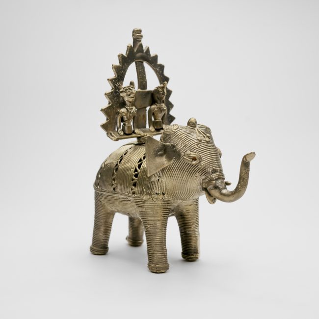 Handcrafted Dhokra Metal Laxmi Narayan On Elephant