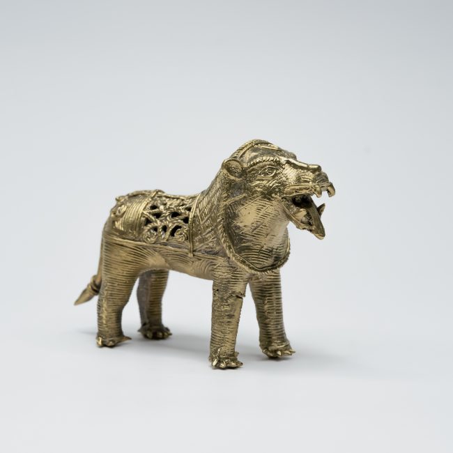Handcrafted Dhokra Metal Standing Lion