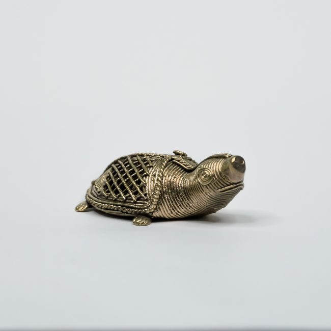 Handcrafted Dhokra Metal Small Tortoise