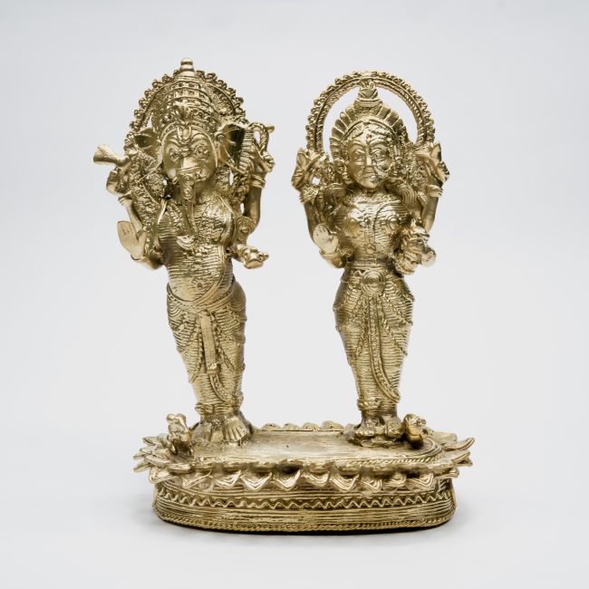 Handcrafted Dhokra Metal Laxmi Ganesh Standing