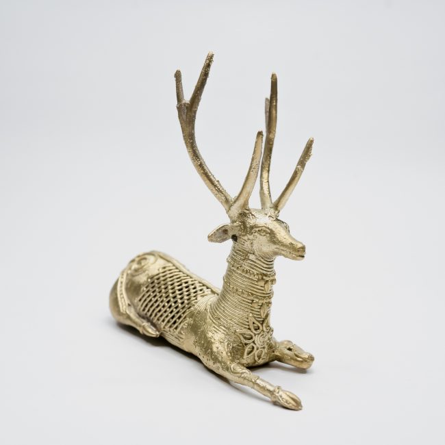 Handcrafted Dhokra Metal Big Sleeping Deear