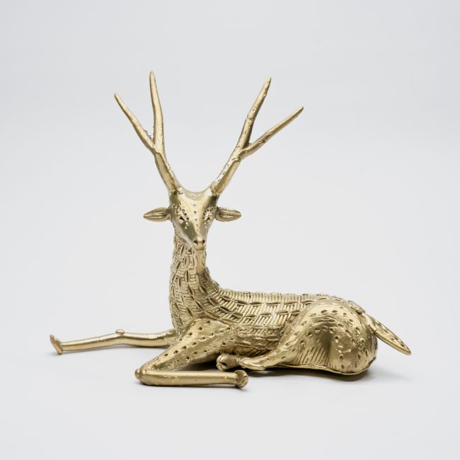 Handcrafted Dhokra Metal Small Sleeping Deear