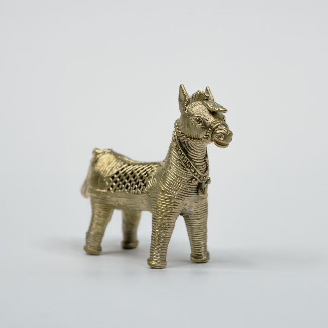 Handcrafted Dhokra Metal Horse Small