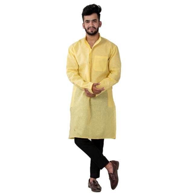 Yellow Gents Kurta