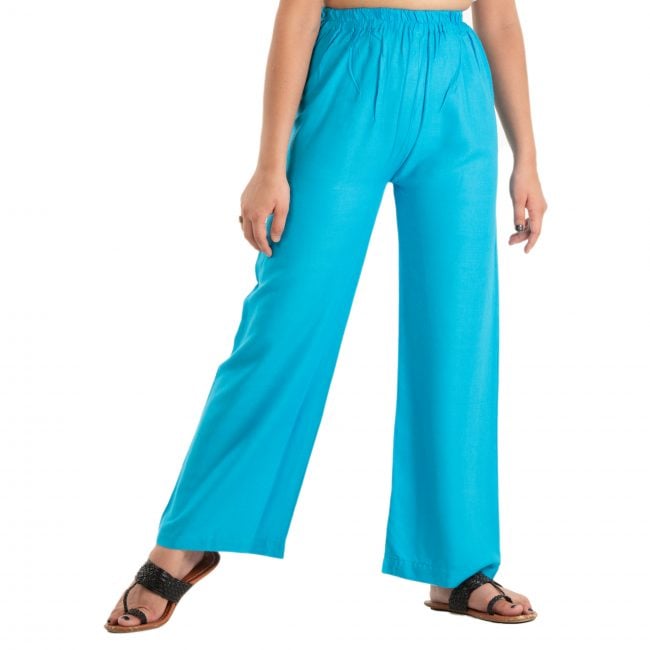 Cotton Firozi Plazo - Medium