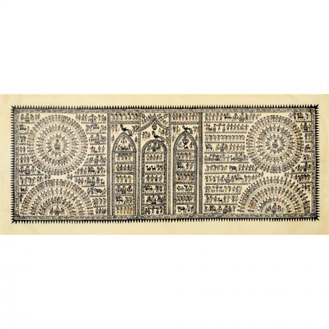 Authentic Handmade Multicolor Saura Tree Painting