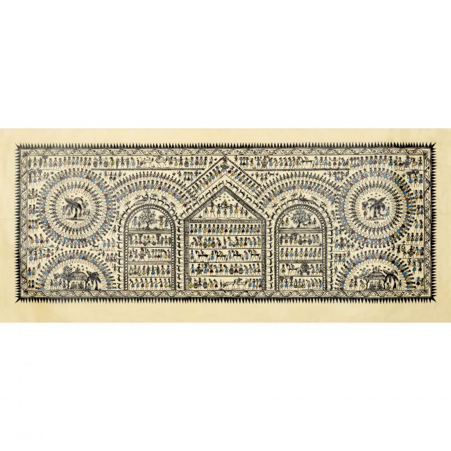 Authentic Handmade Multicolor Saura Tree Painting