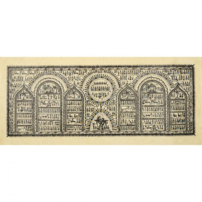 Authentic Handmade Multicolor Saura Tree Painting