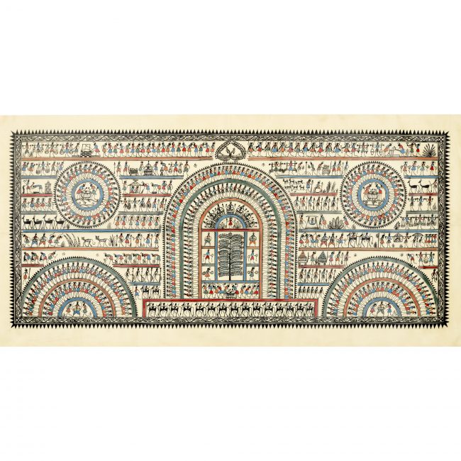 Authentic Handmade Multicolor Saura Tree Painting