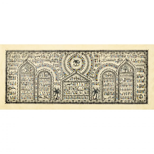 Authentic Handmade Multicolor Saura Tree Painting
