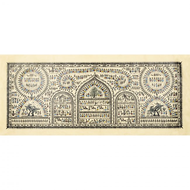 Authentic Handmade Multicolor Saura Tree Painting