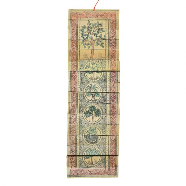 Handcrafted Multicolor Palm Leaf Engraved Pattachitra Painting