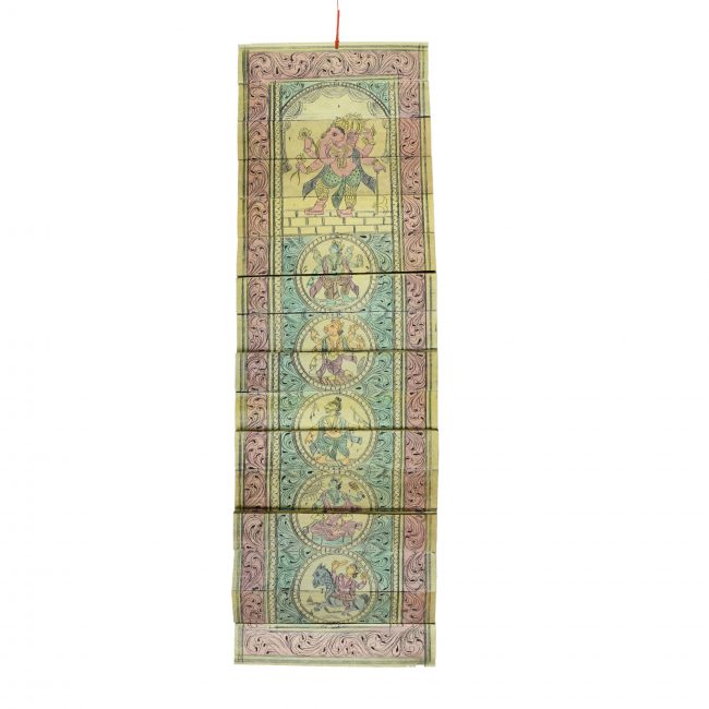Handcrafted Multicolor Palm Leaf Engraved Pattachitra Painting