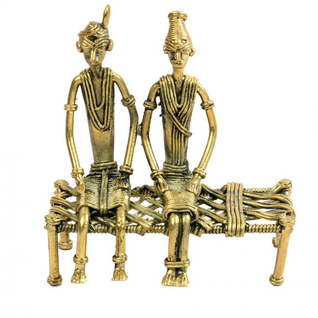 Authentic Dhokra Art Metal Crafted Adivasi Couple