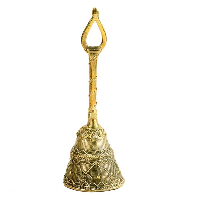 Authentic Dhokra Art Metal Crafted Hand Bell