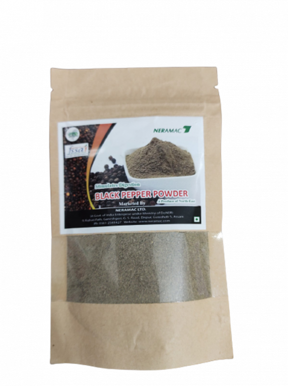 Organic Dried Black Pepper Powder (50 Grams)