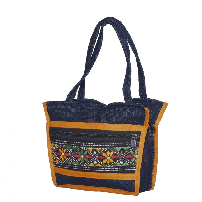 Handmade Multicolor Denim Mini Side Bag