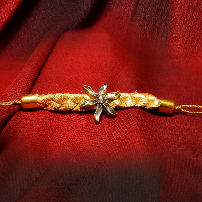 Swastik With Resham Dhaga Rakhi